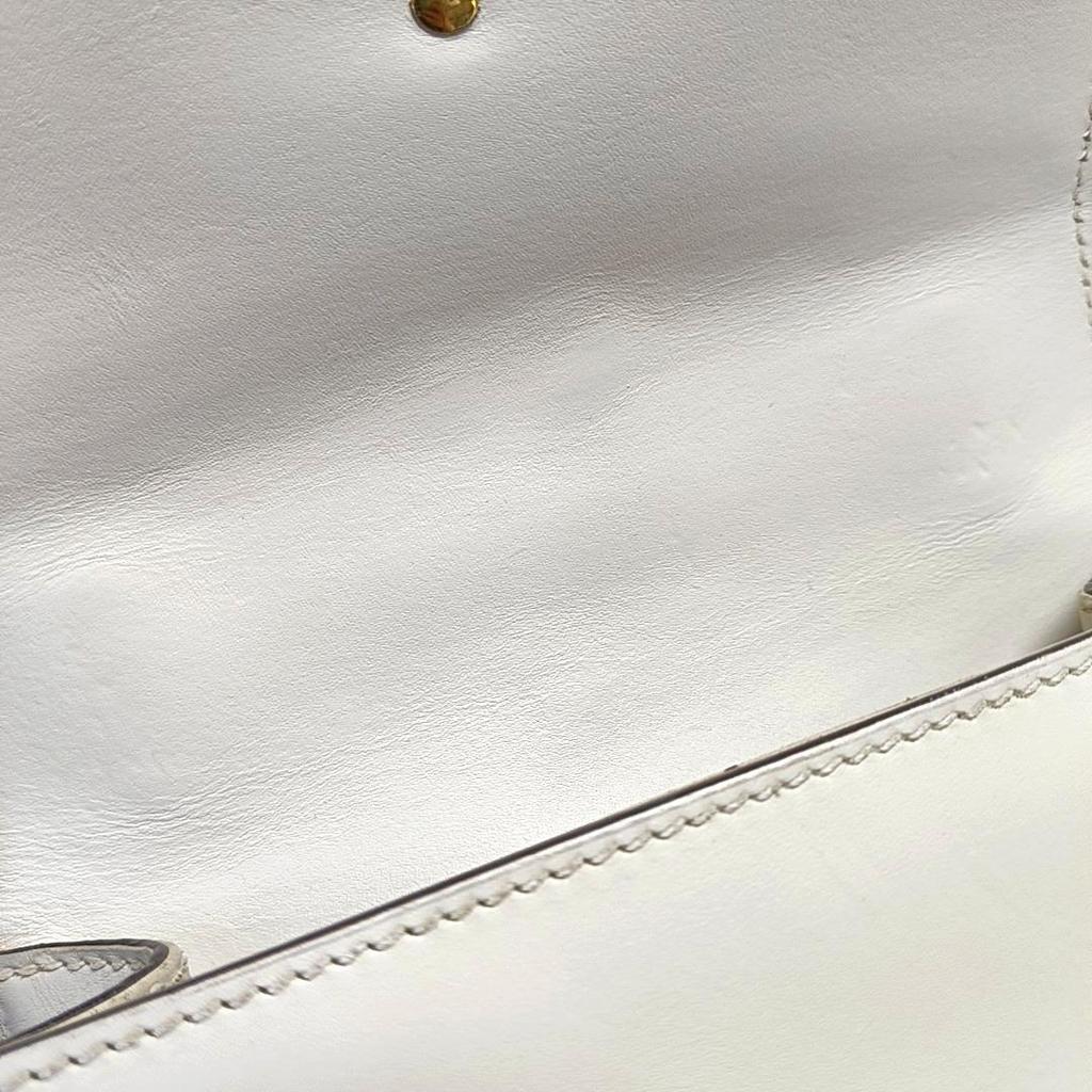 [Pre-Owned] Sylvie Gold Buckle Striped Web Satin Bow Chain Mini Shoulder Bag - Good #VLCRXY