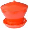 1Pcs Heavy Duty Plastic Poultry Feeder Rainproof Lid Anti Spill Design For Backyard Chicken Coops Small Farms