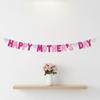 Joyful Mother's Day Banner Easy to Hang Mother's Day Glitter Banner Holiday Decoration Premium Cardstock Party Supply
