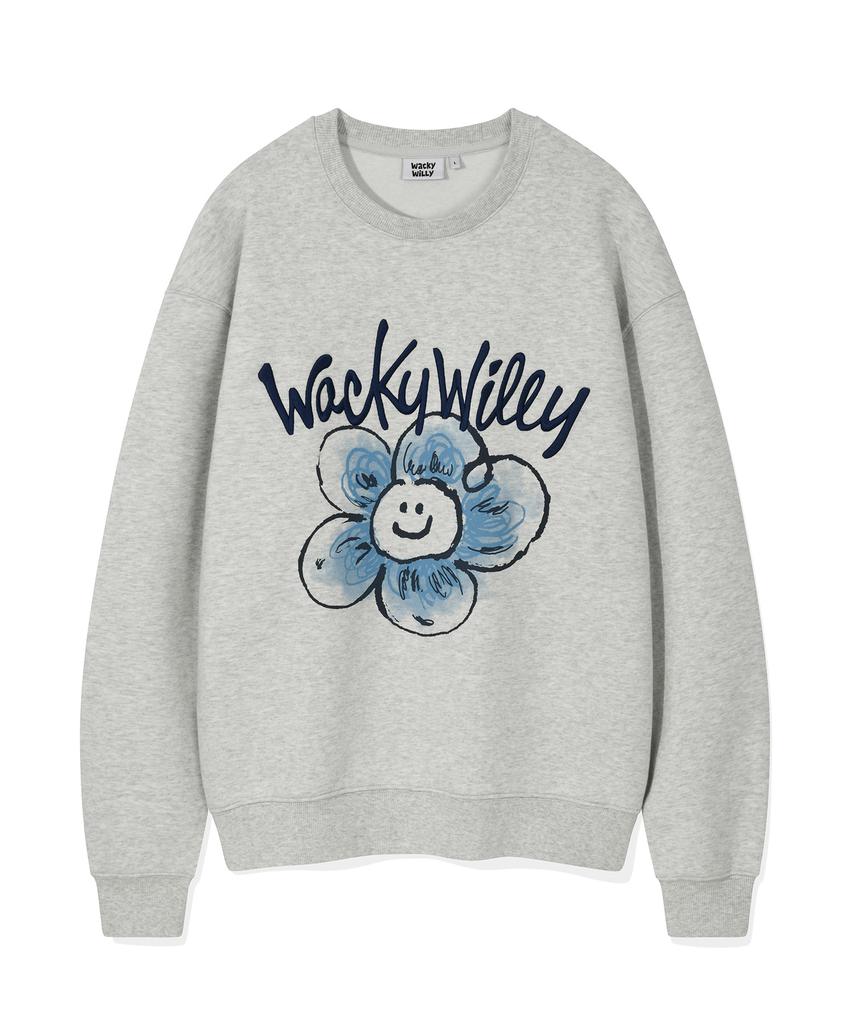 WACKY WILLY Big Lily Sweatshirt Light Gray