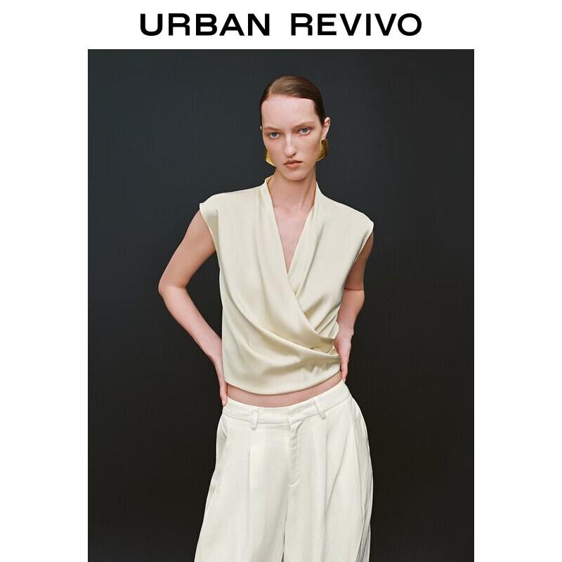 UR 2026 Women's French Chic Pleated Blouse