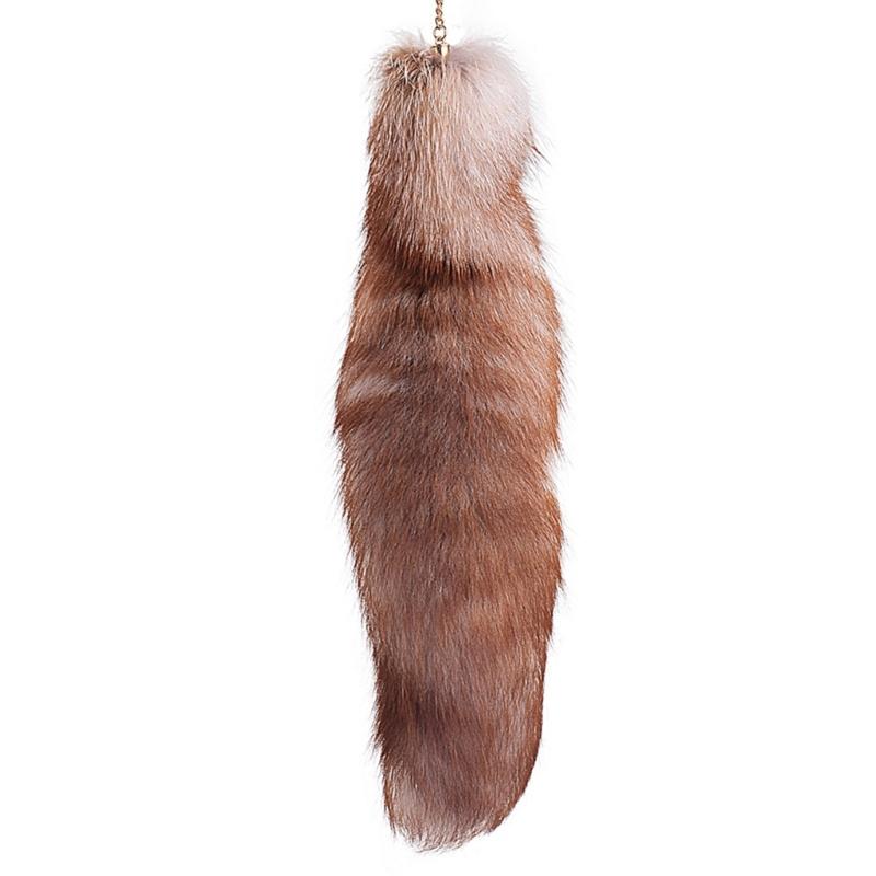 Long Animal Tail Keychain Key Holder with Keychain Clip, Plush Tail Charm Keychain Purse Bag Charm Keychain Pendant