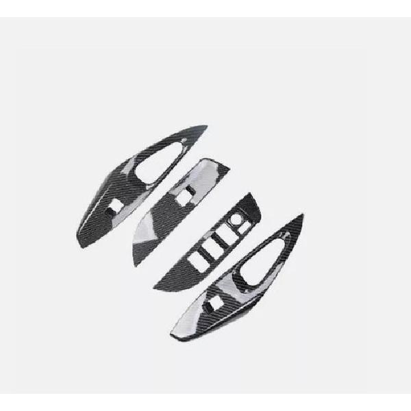 Carbon Fiber Window Lift Panel Switch Cover Trim For Toyota Corolla ~