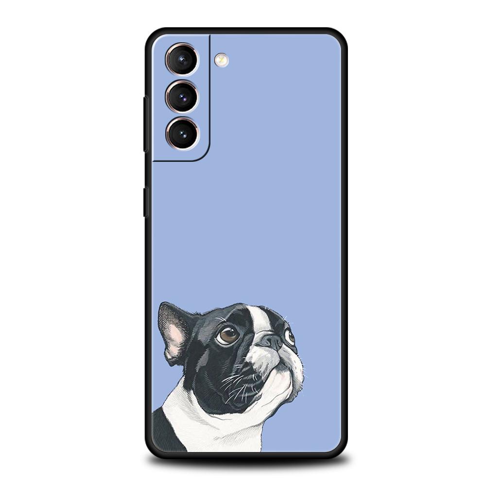 Cute Pug Dog Phone Case For Samsung Galaxy S24 S23 S22 S20 S21 FE Ultra S24 S23 S10 S10E S9 S8 Plus 5G Phone Cover Fundas Capas