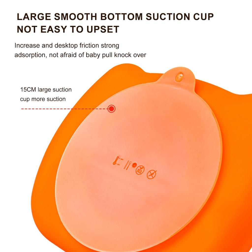 Unbreakable Divided Kids Baby Plates Practical Silicone Designed Tablewares For Easy Self Feeding And Independence