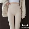 Women's High-Waist Brushed Warm Pants - Autumn Winter Elastic Skinny Fit, Butt-Lifting, Cold Protection Versatile Base Layer.