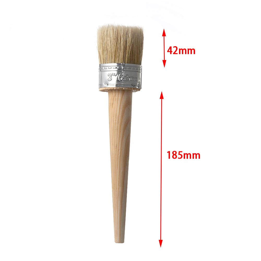 1PCS Pinceaux à Manche en Bois avec Poils Naturels Craie Peinture à l'Huile Pinceau à Cire Pochoirs pour Meubles Art Populaire Décoration de Maison Pinceau de Peinture