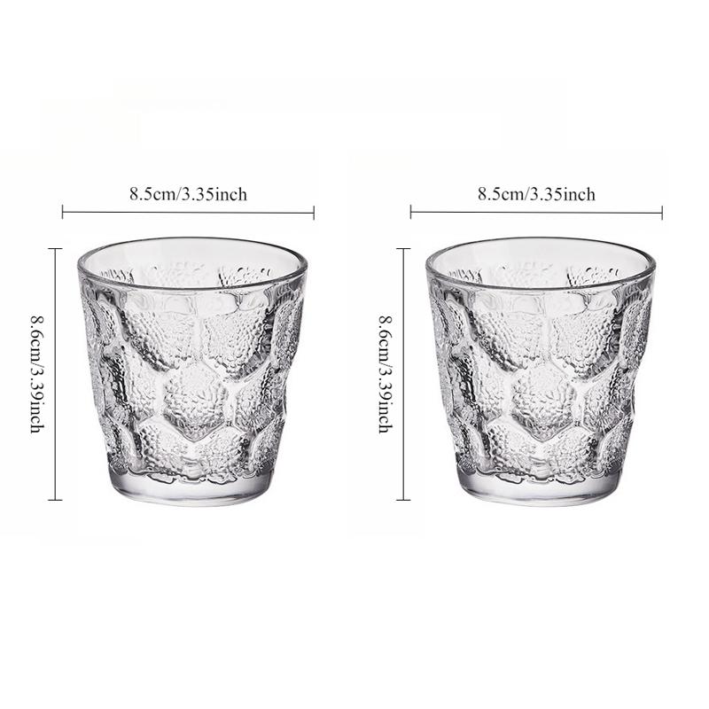 2pcs Nordic Style Creative Honeycomb Shaped Glass Cup with Handle Elegant Cocktail Glass Household Daily Latte Breakfast Mugs 2pcs
