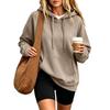 Damen Hoodie mit langen Ärmeln und Fronttasche, lässiger Pullover