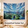 Custom Name Text Tapestry,Zelda Boho Wall Hanging, Decorative Backdrop Tapestry For Room