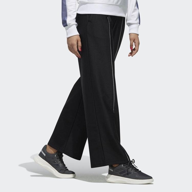 Adidas Neo Wide Leg Casual Sports Pants Women Bottoms Black DW8312