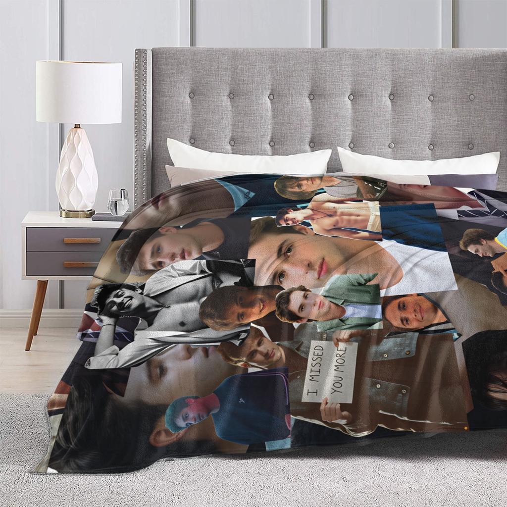 Jacob Elordi Flanelldecke Weiche Warme Überwurfdecke für Sofa Bett Dekorative Flauschige Tagesdecke Sofa Bettbezug