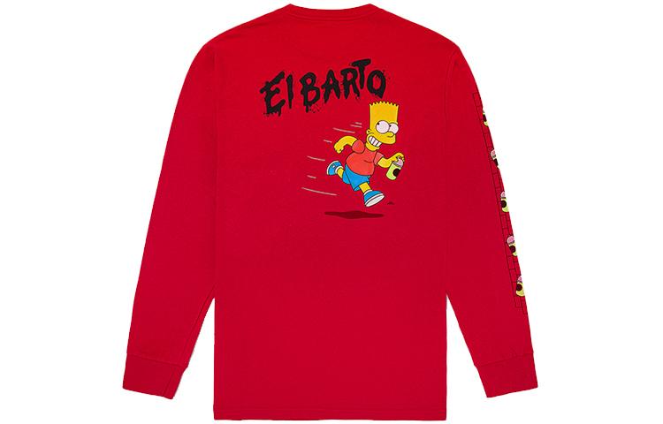 Vans Simpson Crossover T Shirts Men s Red Crew Neck Moderate Straight Fit VN0A4RTN17A L