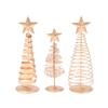 Albero di Natale Decorazione Dorata in Ferro Ornamento Festivo da Tavolo Decorazione per la Casa delle Feste Statuetta Albero di Natale Decorazione per Festa di Natale