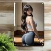 Iron Wall Art Metal Sign Women Home Decor Durable Wall Hanging for Cafe Bar Office Christmas Gift