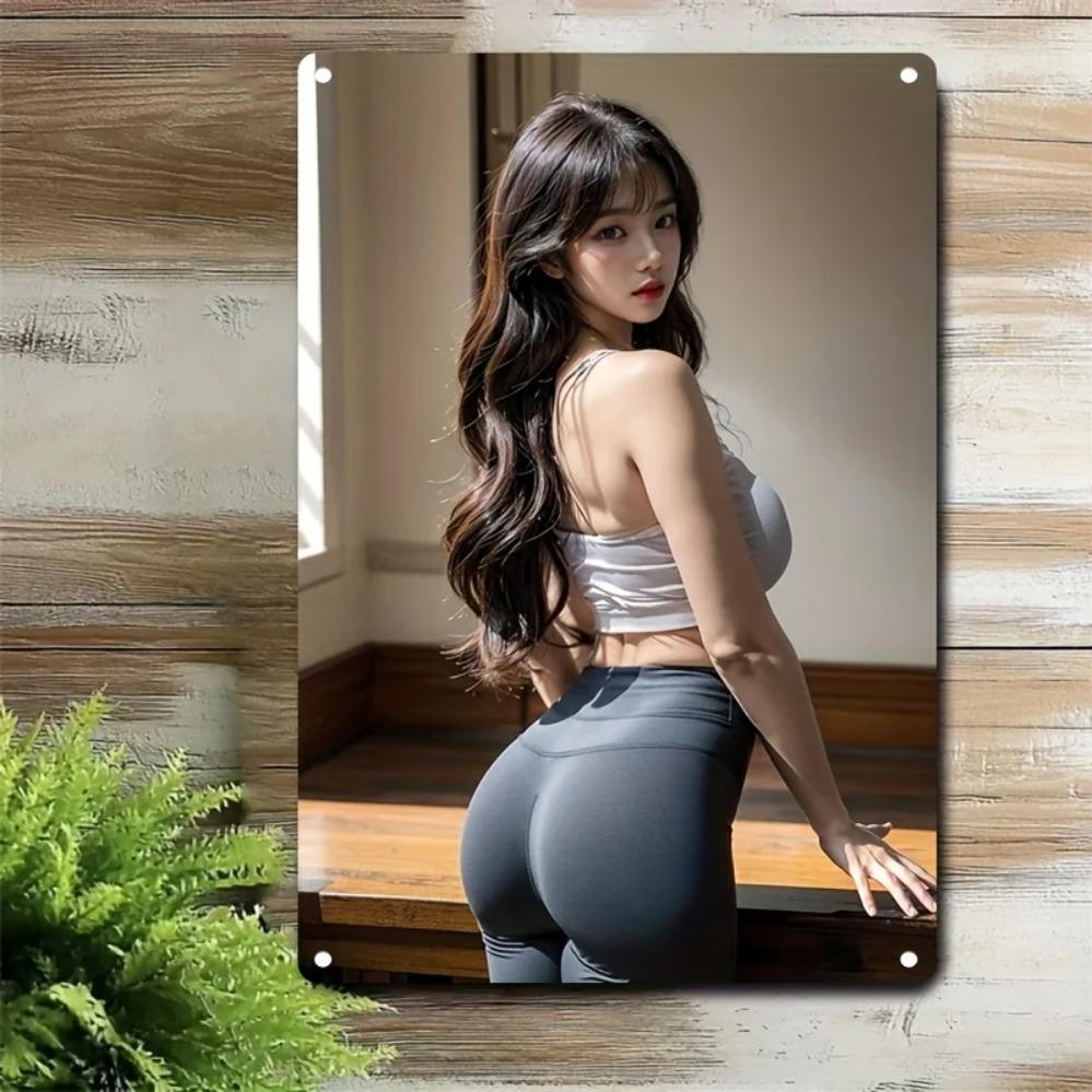 Iron Wall Art Metal Sign Women Home Decor Durable Wall Hanging for Cafe Bar Office Christmas Gift
