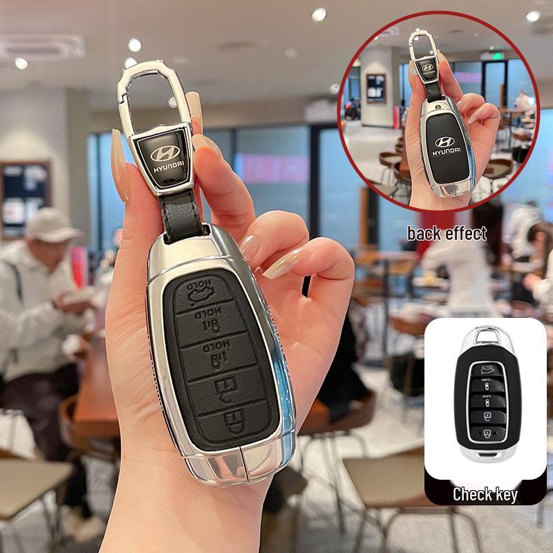 Metal Leather Protective Key Cover for 2021-22 Beijing Hyundai Custu