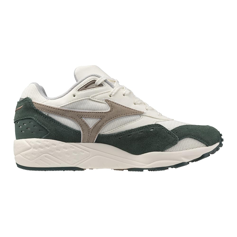 Mizuno Contender Sneakers, Sport/Casual, Off-White/Gray/Green, Size 25.0 Cm, 2E