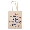 Tote Bag - PLANETEE - Sofia She's Awesome! - Jute - Printed In France - Strong Handles