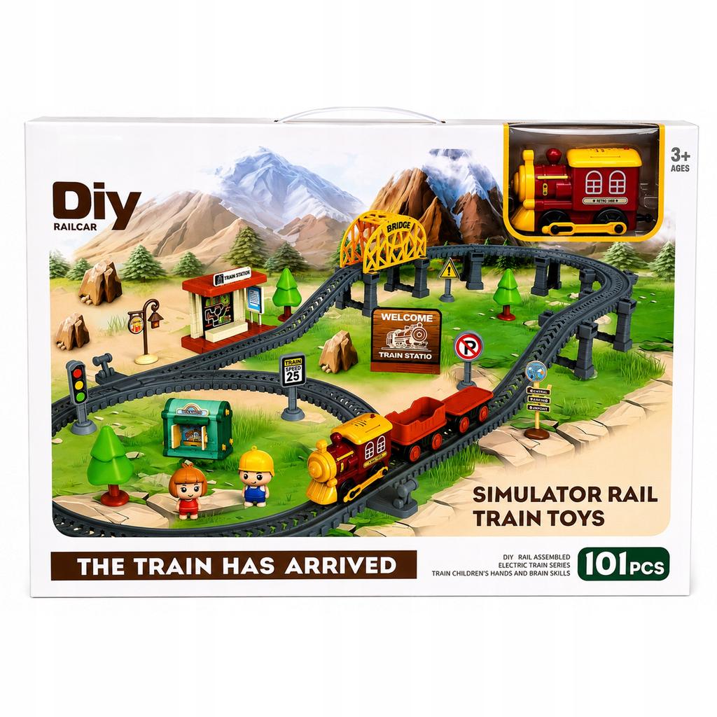 [PACZA] Electric train locomotive set of 101 elements Z3374