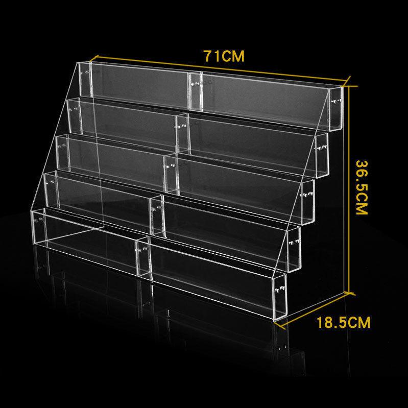 2-6 Tier Acrylic Book Display Stand Desk Bookshelf Newspaper Holder Magazine Rack Finishing Display Shelf Storage Rack Organizer