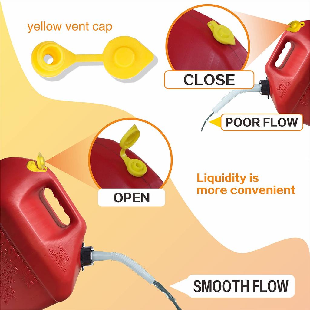 Replacement Gas Can Spouts Improved Design Flexible Pour Nozzle For Older Gas Can Fuel Water Jug 1 2 5 Gal White