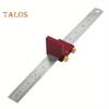 Carpentry Scriber Positioning Block with Ruler High Precise Portable Adjustable Sliding T-Square Ruler Precision Layout Tool