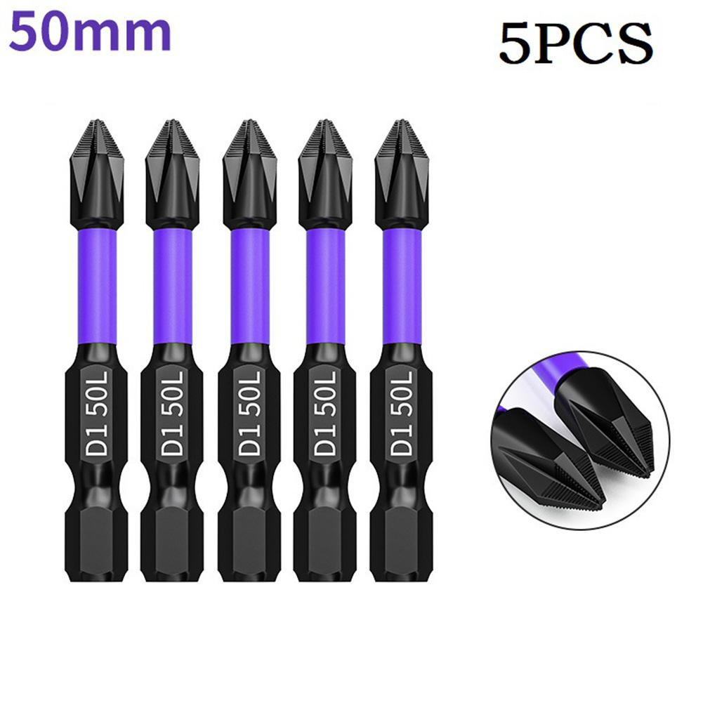5pcs Batch Head Alloy Steel Black Hand Tool Magnetic