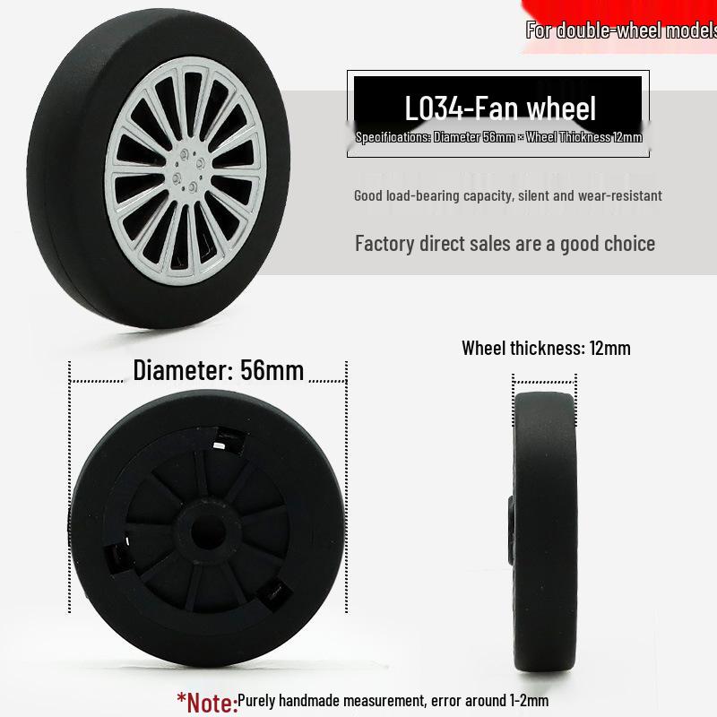 Universal Wheel Replacement for Luggage Suitcase: Leather Caster Rubber Roller Rim Repair Accessories