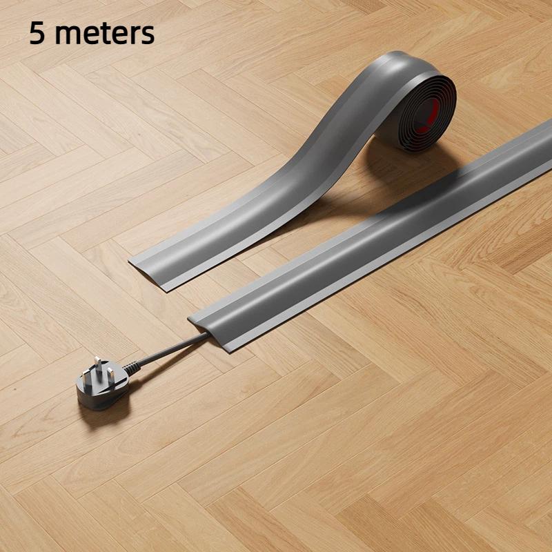 Soft Pvc Self Adhesive Cable Concealer Flame Retardant For Home Office Floor Wall Cable Management