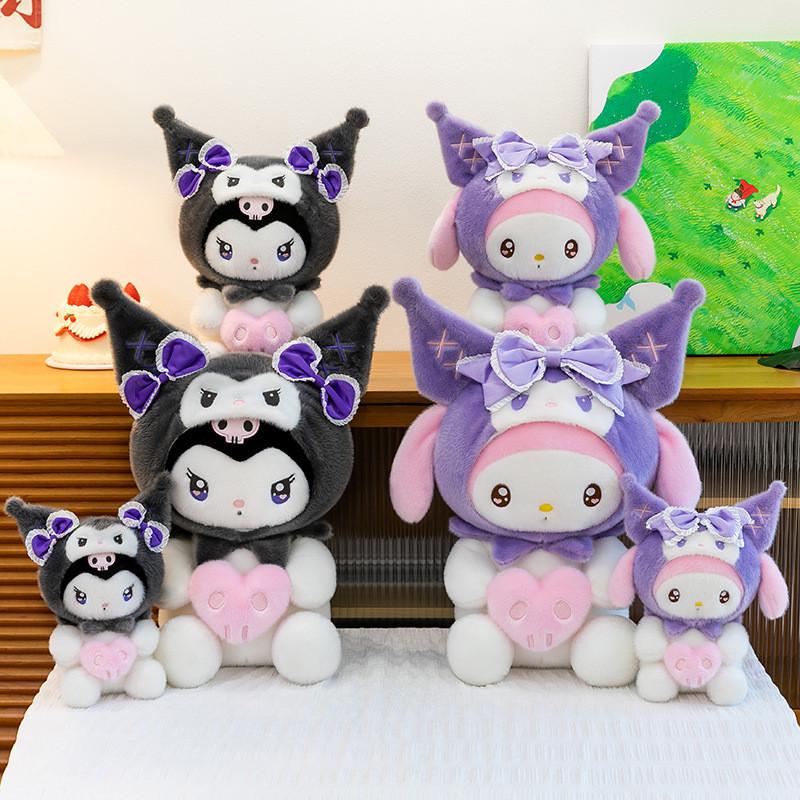 Melody Kuromi Plush Toy With Soft Rabbit Fur For Kids And Collectors