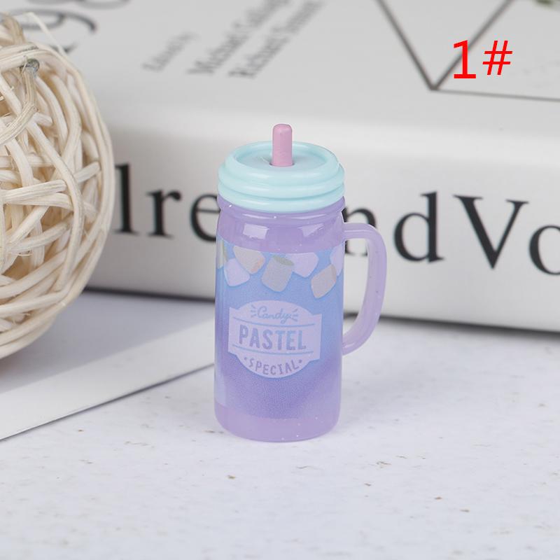 1/2/5pcs Doll House Home Furnishings Lovely Straw Drink Cup Model Mini Coffee Juice Milk Cups Miniature Dollhouse Mugs Drinks