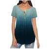 Women Round Neck Print Loose Casual Short Sleeve T-Shirt Tops