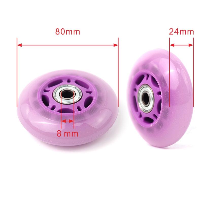 Inline Skate Wheels 72mm 76mm 80mm Pu Wheel Indoor Outdoor Roller Hockey Wheels