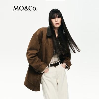MO&Co. Solid Color Duck Down Shirt Jacket
