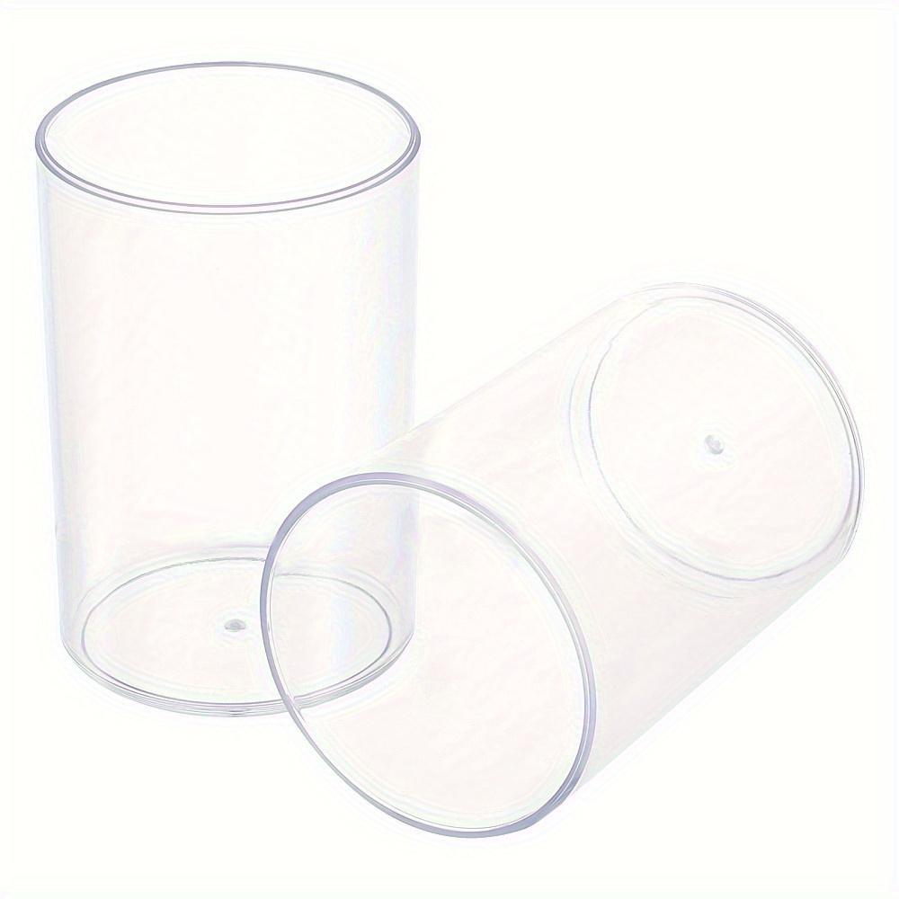

2pcs Clear Acrylic Pen Holders - Sleek Column Design for Pens, Makeup Brushes & Desk Organization, 2.64 Diameter x 4.09 Height