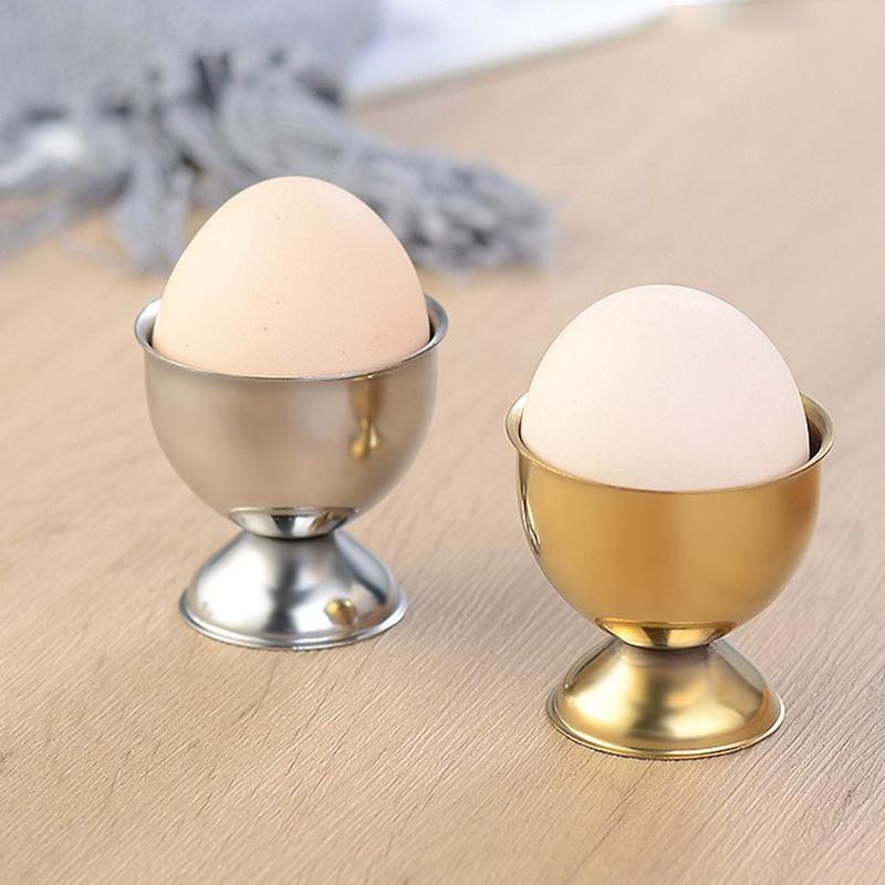 4Pcs Stainless Steel Soft Boiled Egg Cups Holder Tabletop Cup Kitchen Tools Sets