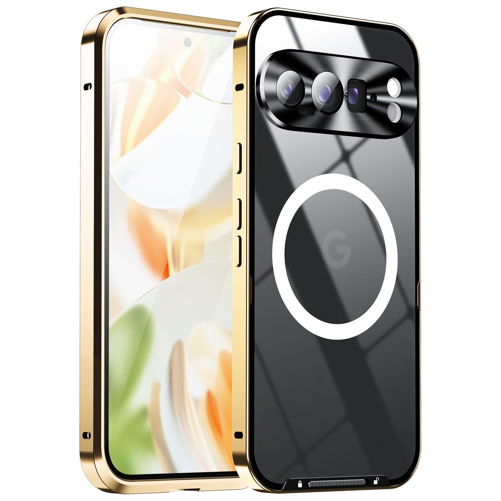 For Google Pixel 9 Pro Magnetic Case Metal Frame Matte Phone Cover
