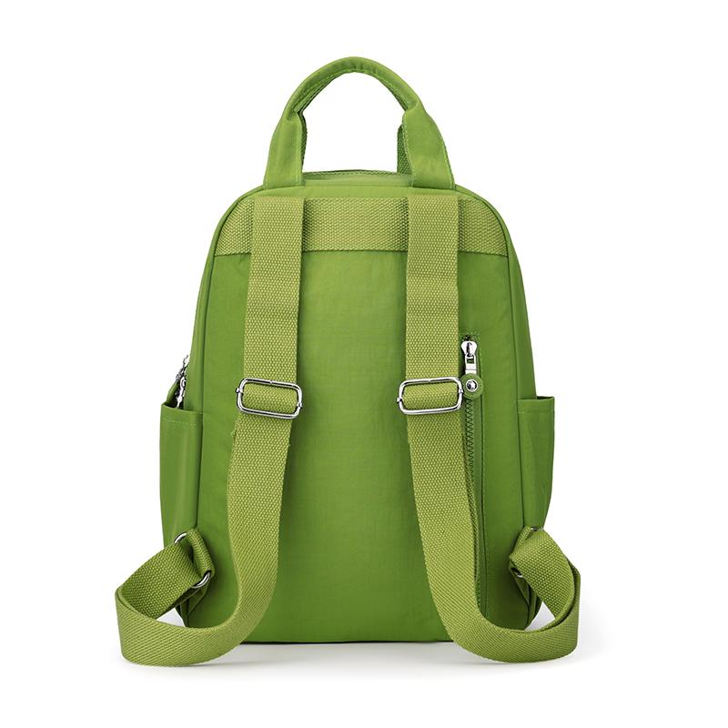 Solid Color Women's Backpack Large Capacity Nylon Backpack
