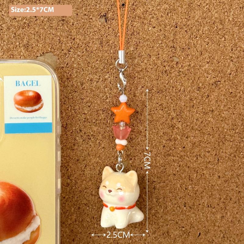 

Милый мультяшный объемный щенок, шнурок для мобильного телефона, брелок с бусинами, женский шарм для сумки, аксессуары, подарки для девочек A4