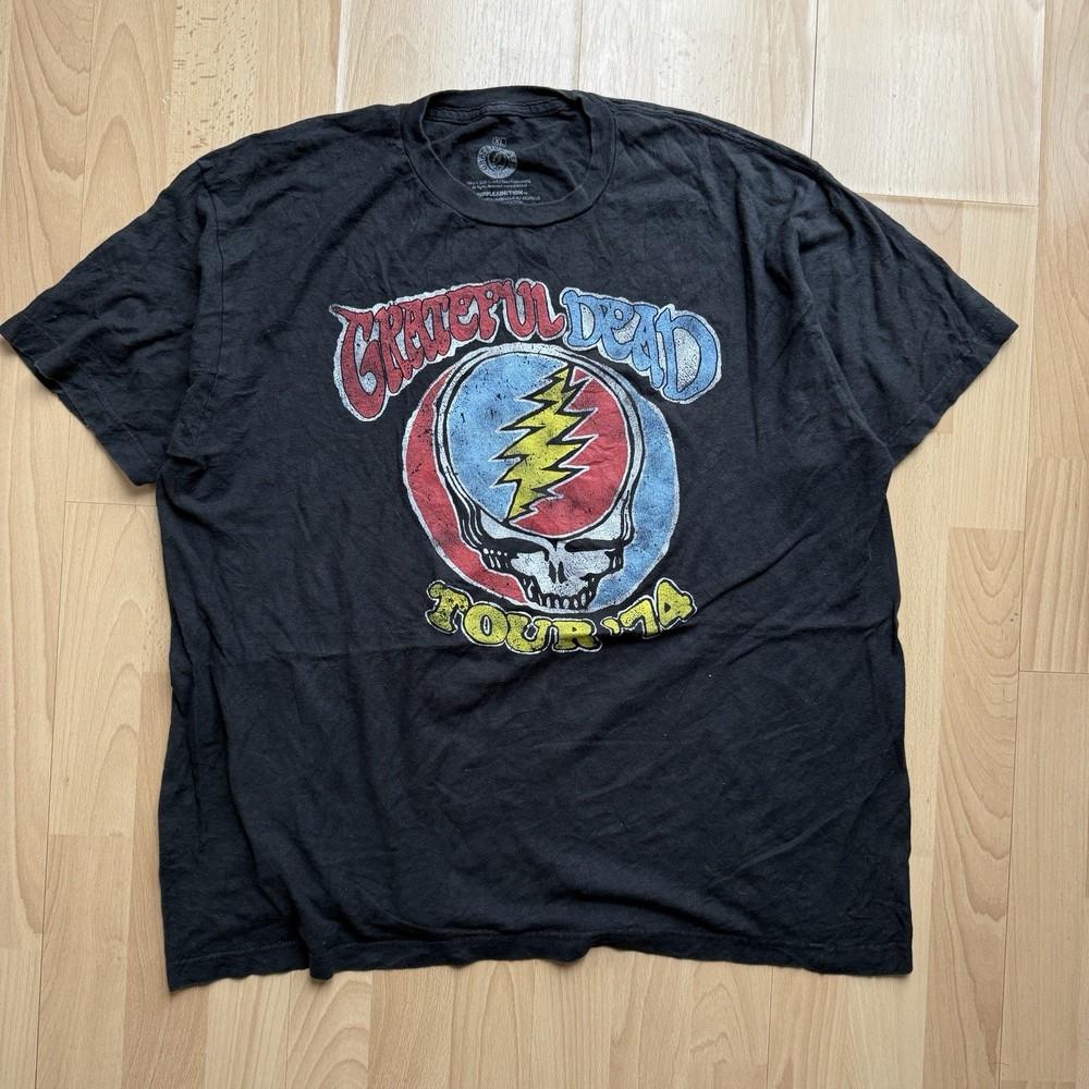Vintage Grateful Dead Tour Band Tour Promo TShirt XL Black Unisex T-Shirt XXL