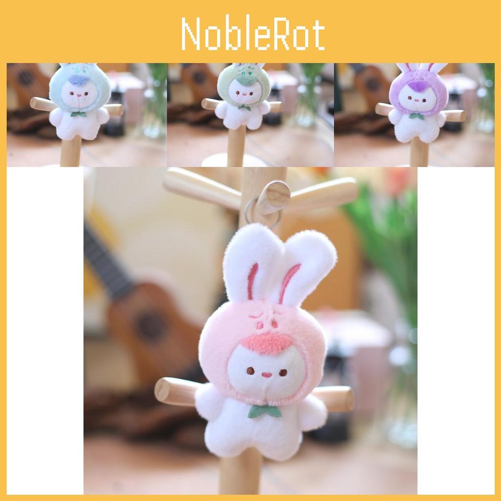 Adorable Plush Bunny Keychain Cute Rabbit Bag Charm Soft Stuffed Animal Doll