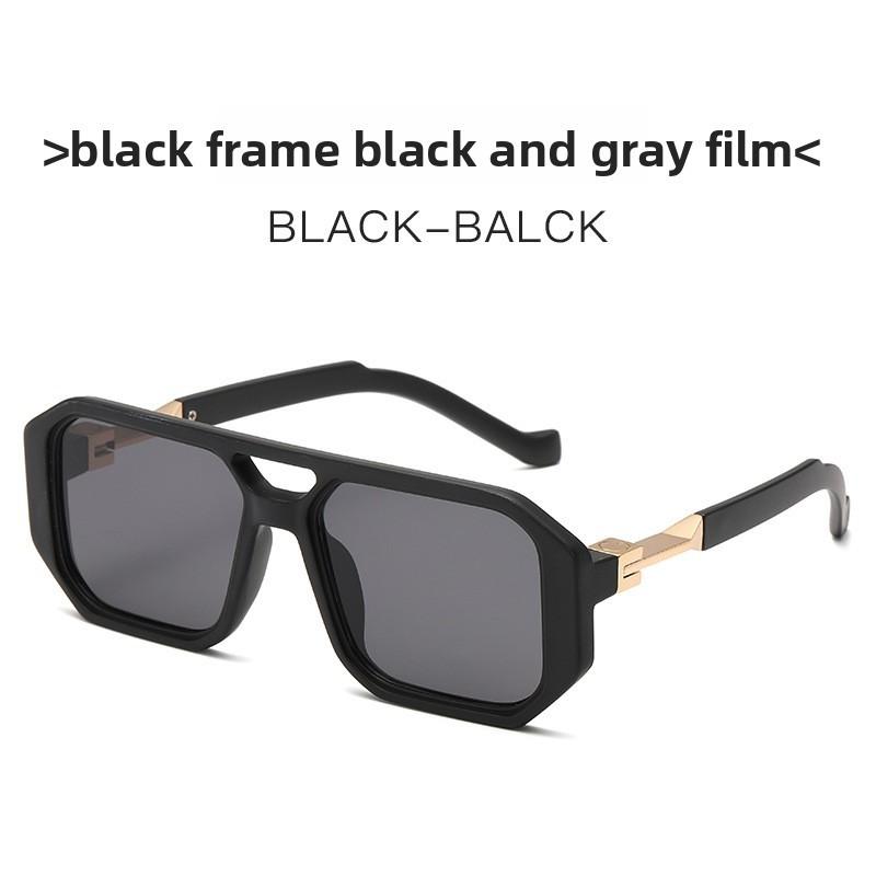 

Modern Black Square Sunglasses With Uv400 Protection For Outdoor Activities And Fashion Styling BlackFrameBlackGray