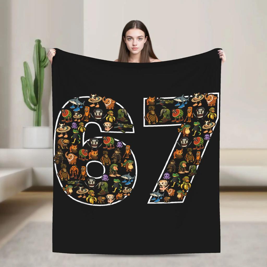 Italian Brainrot Meme Funny  Plush Blanket for Kids Flannel Throw on Couch Bed Soft Warm Design Quality Bedspread Gift