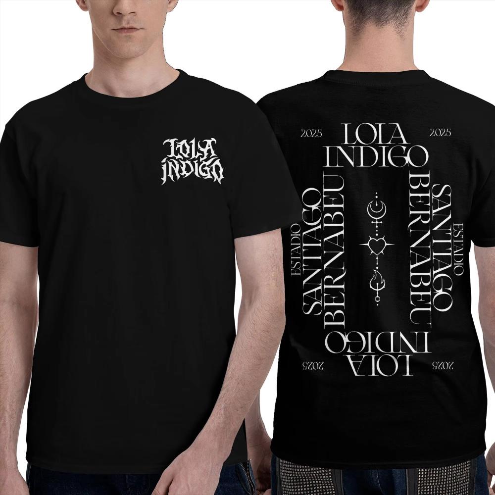 

Singer Lola Indigo Tour 2026 New T Shirt Men Women Harajuku High Quality Fashion T-shirt Vintage Oversized Short Sleeve T Shirts S разноцветный