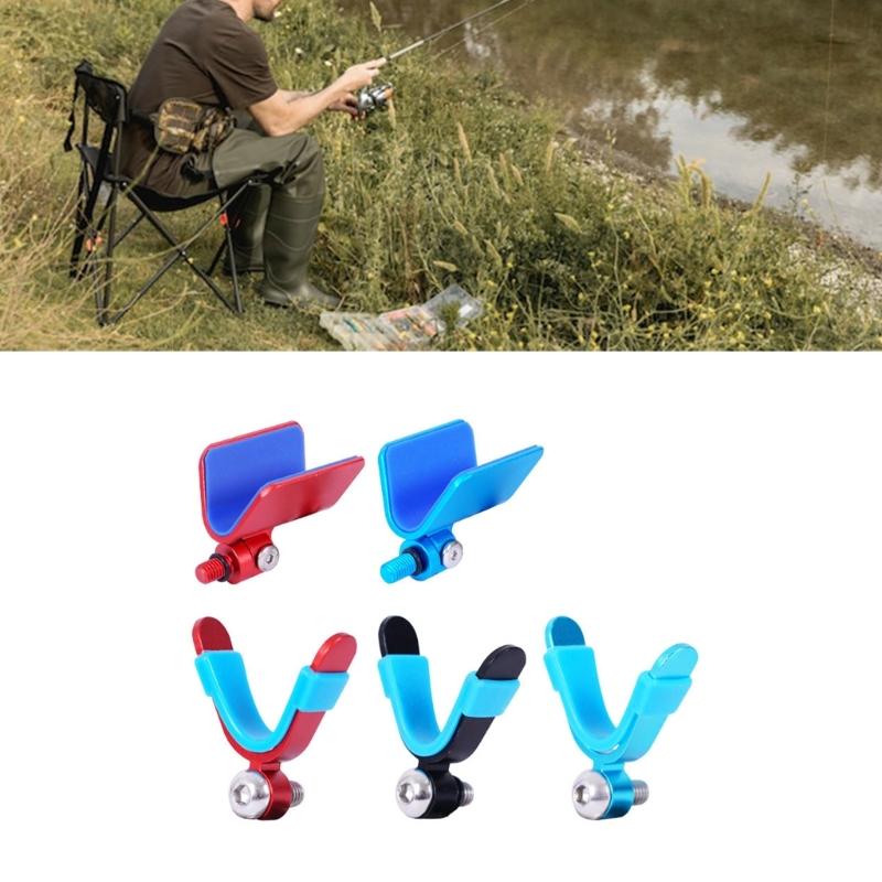 Fishing Pedestals Rod Bracket Head 8mm Thread Fishing Rod Support Stand Head Aluminum Rod Holder Head V-Shaped