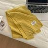 Woolen Knitted Brown Color Scarf Women'S Season Thickened Couple Warm Student Solid Color Men'S Scarf