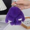 Plush Rabbit Fur Keychain: Cute Rabbit Ornament & Phone Charm