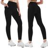 Hohe Taille Lockere Yogahose mit Taschen Schwarz Damen Jogginghose Tasche Yogahose Locker Bequem Fitnesshose Schwarz