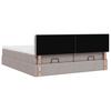 Ottoman Bed with Mattress Taupe 200x200 cm Fabric